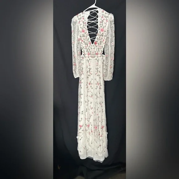 MAC DUGGAL 70159 NWT Long Sleeve Embellished Cut Out A-Line Gown